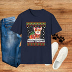 Corgi Christmas T-Shirt — 'Merry Corgmas' Holiday Ugly Sweater Tee