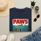 PAWS Dog Parody T-Shirt — Retro Beach Pup Graphic Tee for Dog Lovers