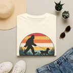 Bigfoot's Best Friend Retro Sunset Tee