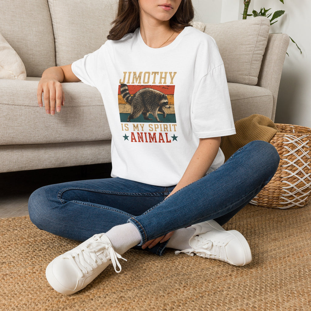 Jimothy Is My Spirit Animal Retro Tee Raccoon